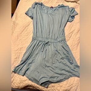 Pink Lily Boutique baby blue romper